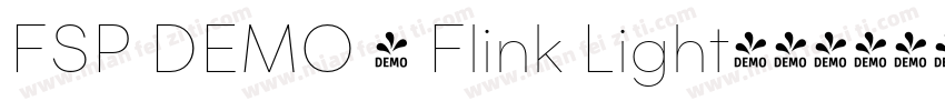 FSP DEMO - Flink Light字体转换
